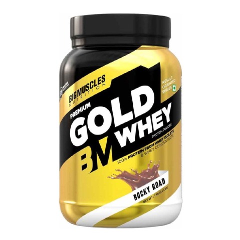 1 - Big Muscles Premium Gold Whey, 2.2 lb Rocky Road