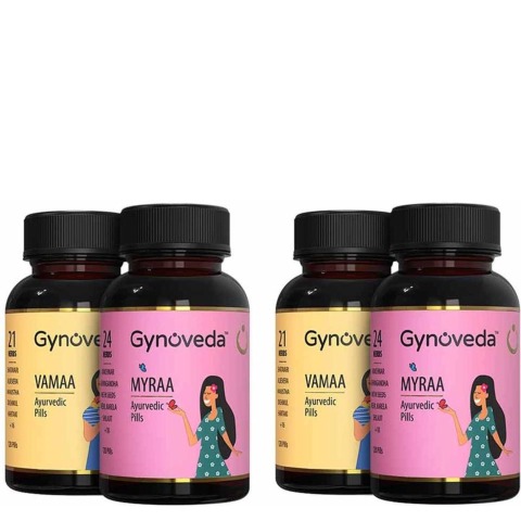 1 - Gynoveda PCOS - Vamaa & Myraa Ayurvedic Pills - Pack of 2,  120 tablet(s) 