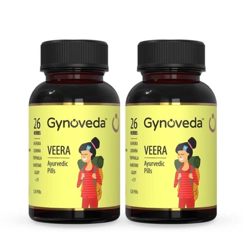 1 - Gynoveda Veera Ayurvedic Pills - Pack of 2,  60 tablet(s) 