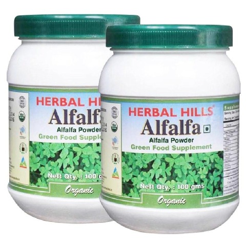 Herbal Hills Alfalfa, 0.1 kg - Pack of 2 Herbal Hills Alfalfa, 0.1 kg - Pack of 2