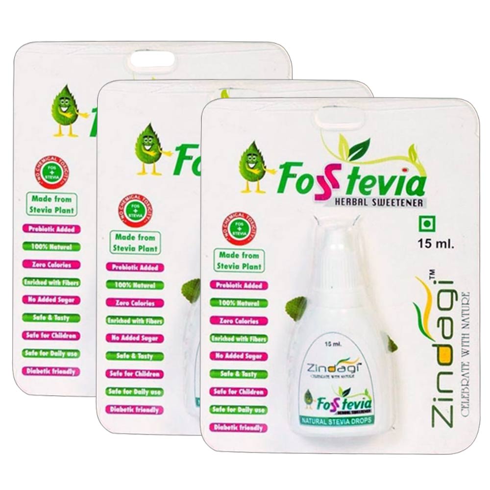 Zindagi Fosstevia Liquid Drops - Pack of 3, 15 ml