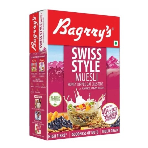 1 - Bagrrys Swiss Style Muesli,  500 g  Unflavoured 
