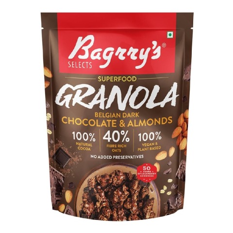 1 - Bagrrys Granola,  Belgian Dark Chocolate & Almonds  400 g 