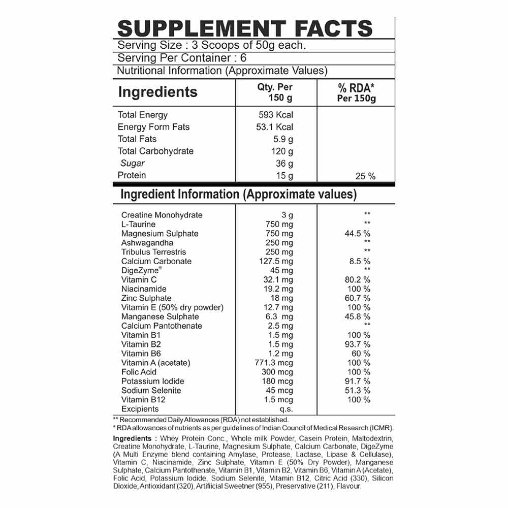 3 - Big Flex Prime Muscle Mass Gainer,  2.2 lb  Kesar Badam 