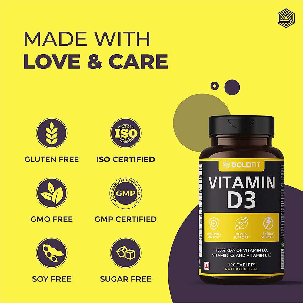 6 - Boldfit Vitamin D3,  120 tablet(s) 