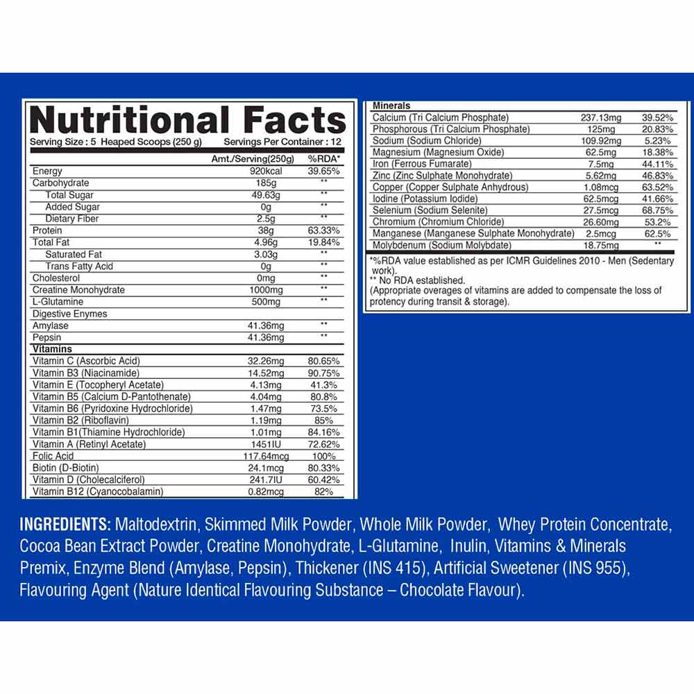supplement - Gaspari Nutrition Real Mass Advanced,  6.6 lb  Chocolate Ice Cream 