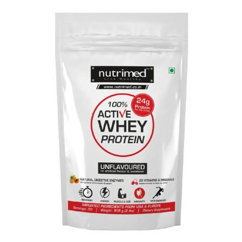 Nutrimed 100% Active Whey Protein,  2 lb  Unflavoured 