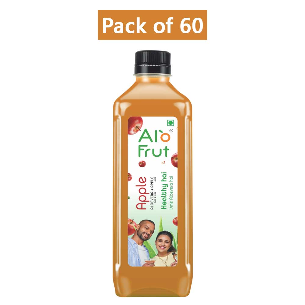 4 - Alo Frut Apple Aloevera Juice,  0.160 L  Apple (Pack of 5) 