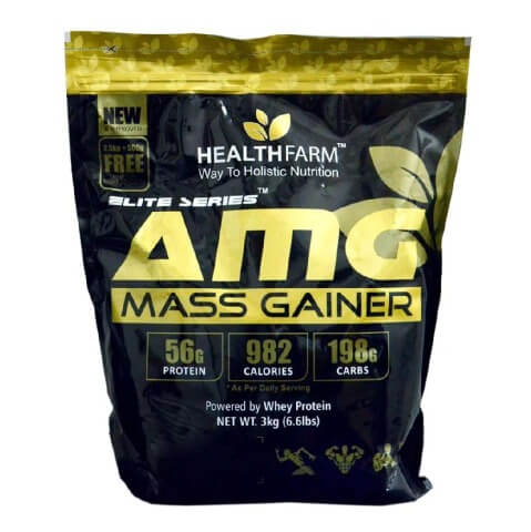 Healthfarm AMG Mass Gainer,  6.6 lb  Alfanzo Classik/Mango 