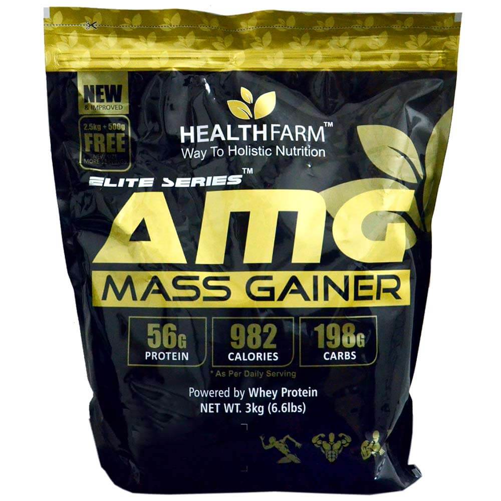 Healthfarm AMG Mass Gainer,  6.6 lb  Alfanzo Classik/Mango 