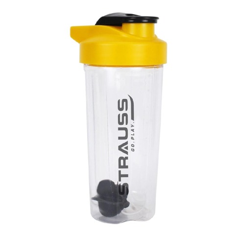 1 - Strauss Energy Shaker Bottle,  Yellow & White Shade  700 ml 