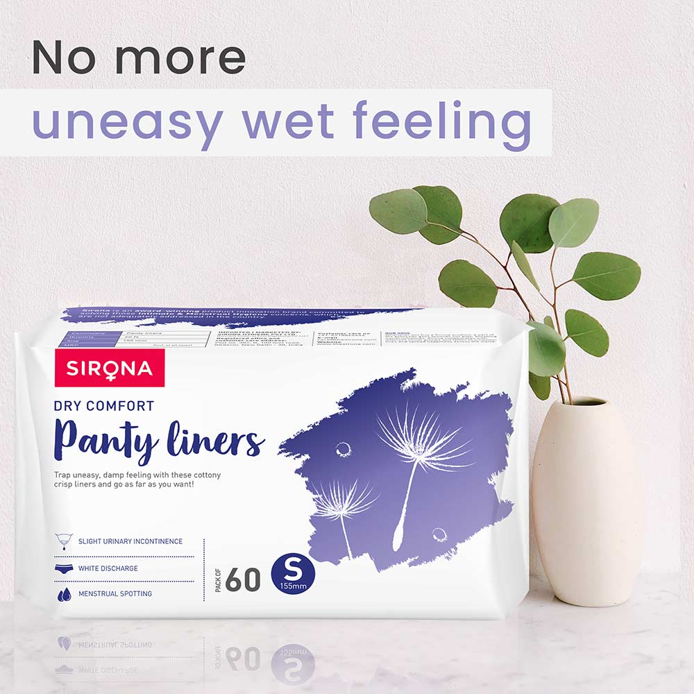 2 - Sirona Ultra-Thin Premium Panty Liners,  60 Piece(s)/Pack  Regular Flow (Small) 