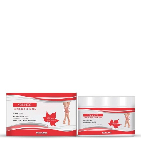 1 - West Coast Veinneed Varicose Vein Gel,  200 g  Red Wine Leaf Extract 