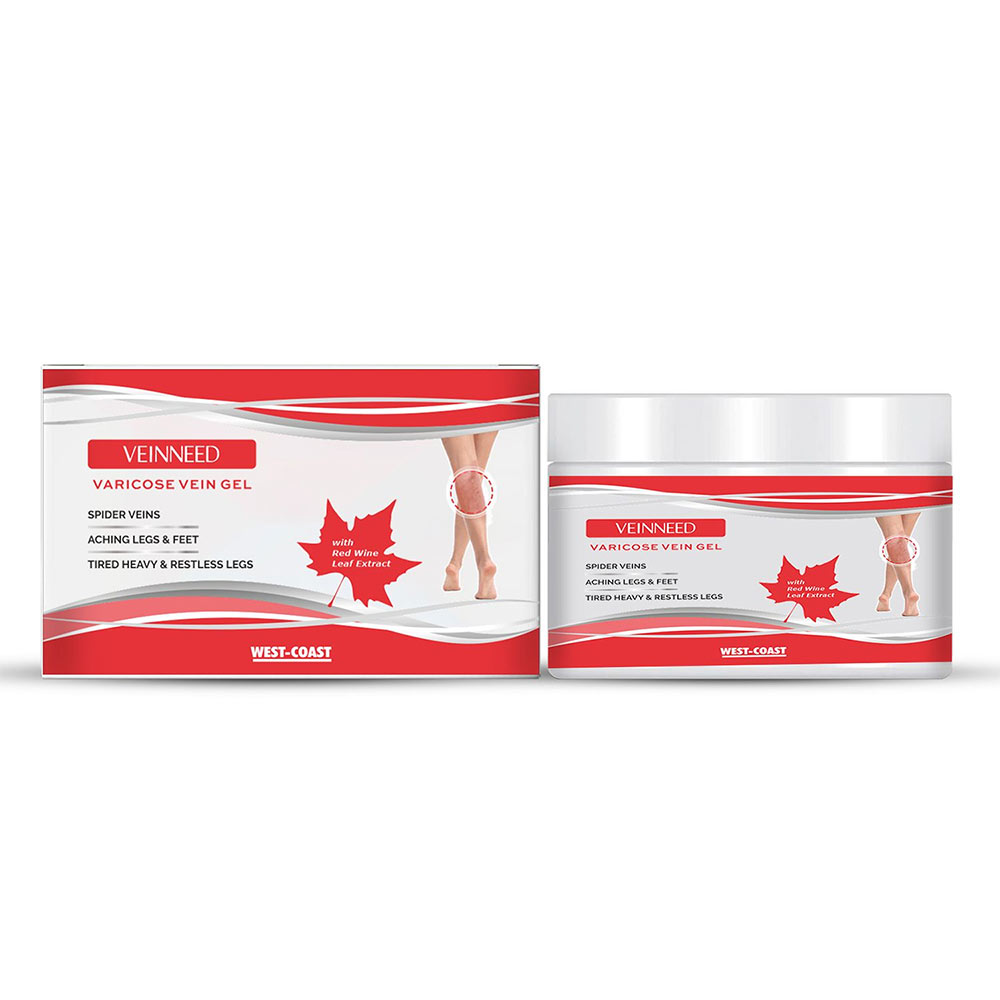 1 - West Coast Veinneed Varicose Vein Gel,  200 g  Red Wine Leaf Extract 