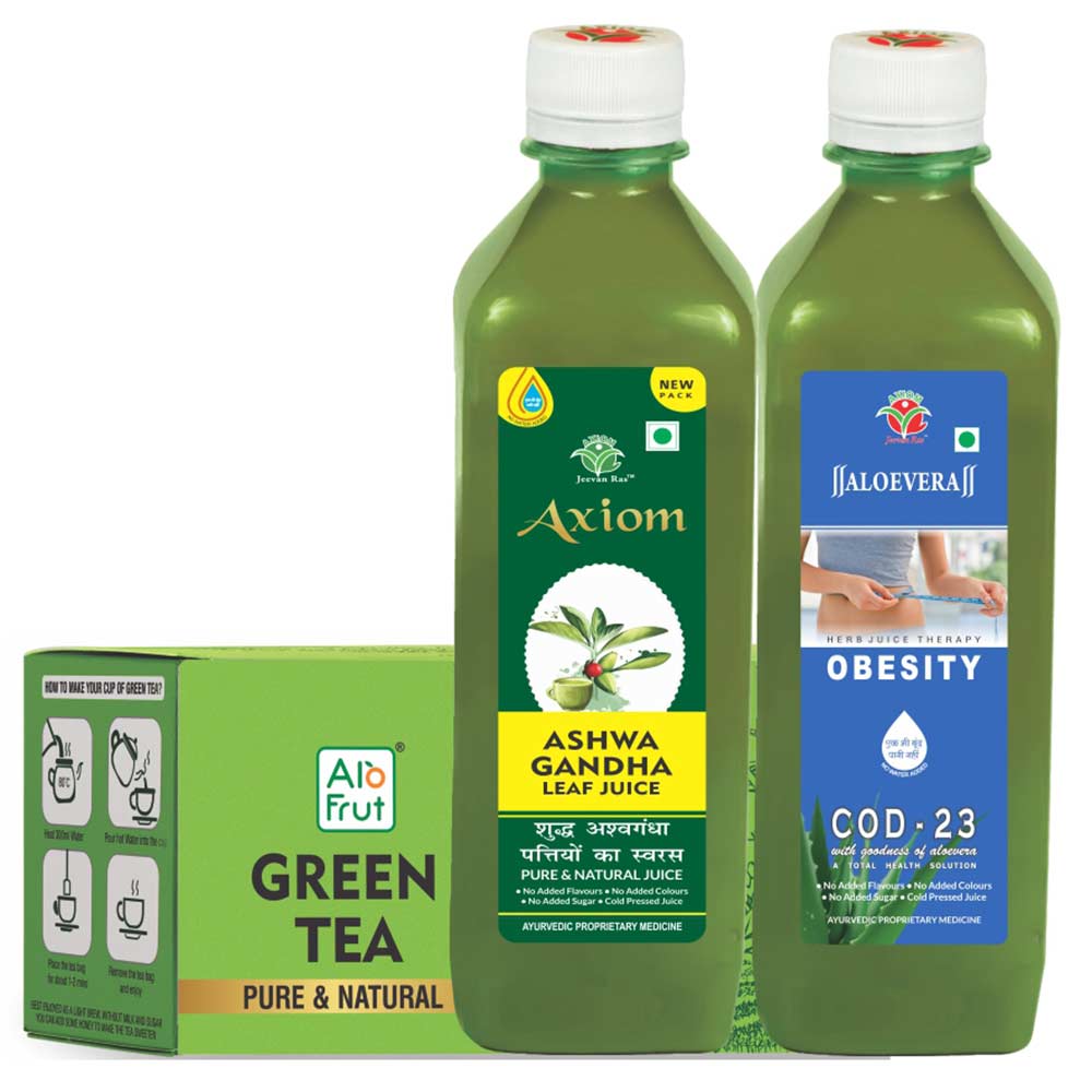 1 - Axiom COD 23 1ltr+Ashwagandha Leaf 160ml+Green Tea Combo,  3 Piece(s)/Pack 