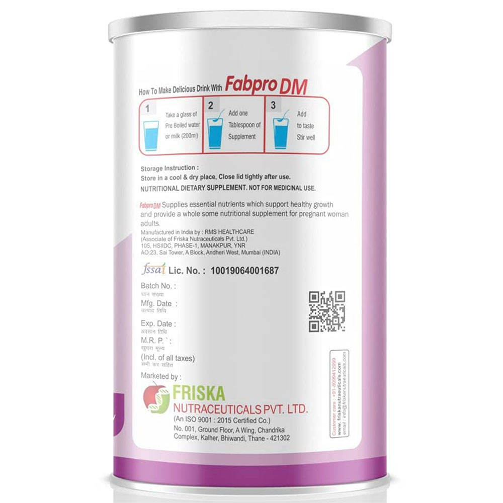 3 - Friska Nutrition Fabpro DM,  400 g  Vanilla 