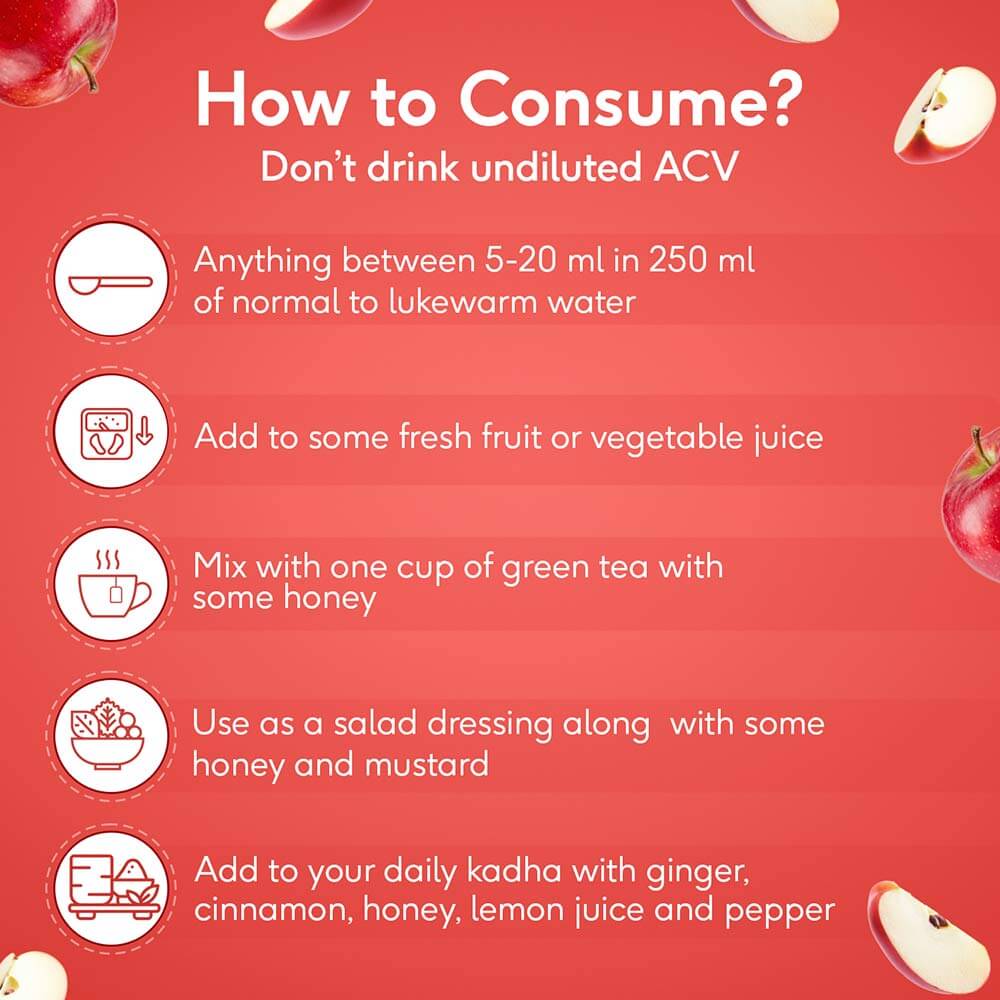 8 - HK Vitals Apple Cider Vinegar with Mother by Healthkart,  0.5 L  Unflavoured