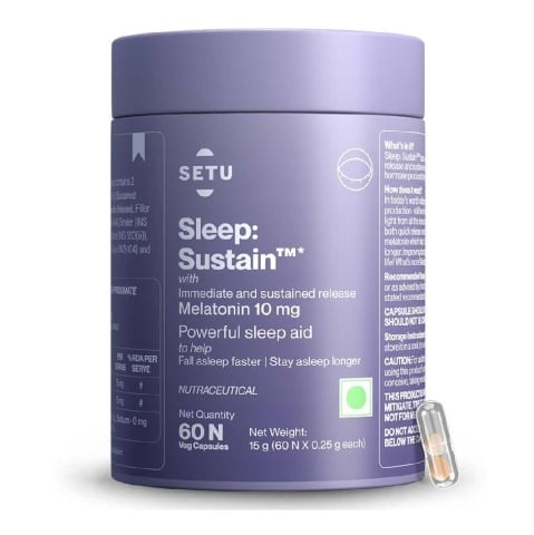 1 - Setu Sleep: Sustain,  60 veggie capsule(s)  Unflavoured 