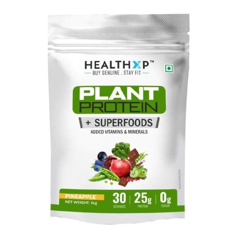 1 - HealthXP Plant Protein + Superfood,  2.2 lb  Pineapple 