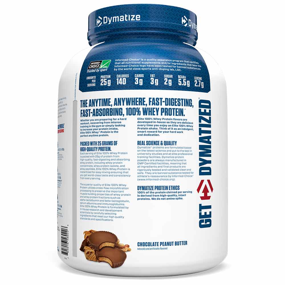 2 - Dymatize Elite 100% Whey Protein,  5 lb  Chocolate Peanut Butter 
