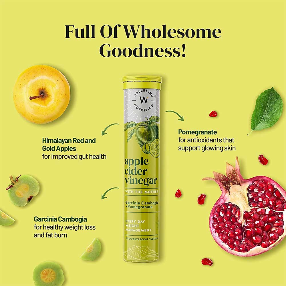 2 - Wellbeing Nutrition Apple Cider Vinegar,  17 tablet(s)  Unflavoured (Pack of 2) 