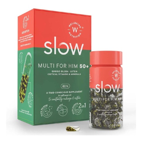 1 - Wellbeing Nutrition Slow Multi for Him 50+,  Unflavoured  60 capsules 