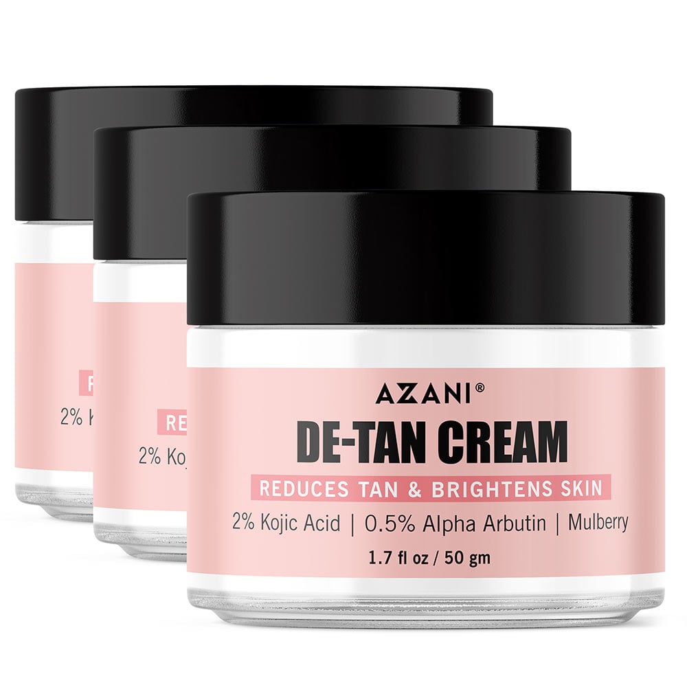 1 - Azani Active Care De-Tan Cream,  50 g  Reduces Tan & Brightens Skin (Pack of 3) 
