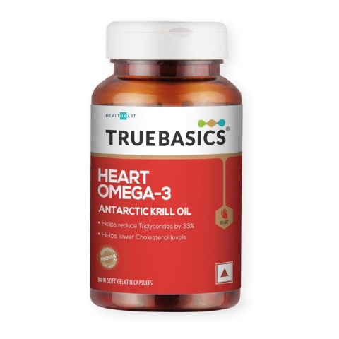 4 - TrueBasics Heart Omega-3 Antarctic Krill Oil, 30 capsules