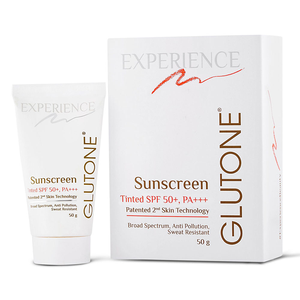 2 - Glutone Sunscreen Tinted SPF 50  PA+++,  50 g  with Yeast Beta-Glucan 
