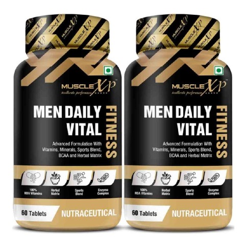 1 - MuscleXP Men Daily Vital Fitness,  60 tablet(s)  Unflavoured (Pack of 2) 