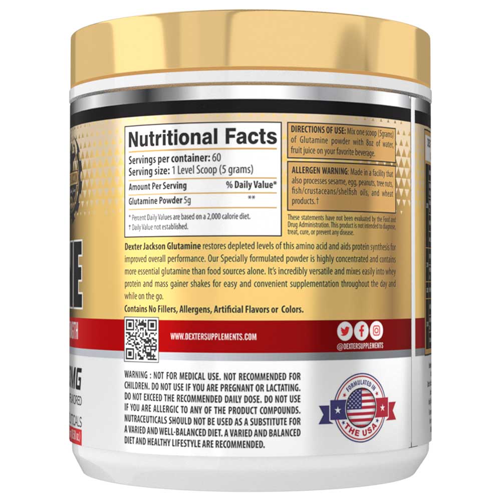 2 - Dexter Jackson Micronized Glutamine,  0.66 lb  Unflavoured 
