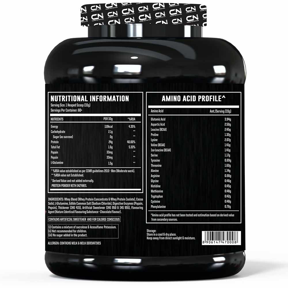 2 - Core Nutrition Extreme Whey Protein,  4.4 lb  Dark Chocolate 