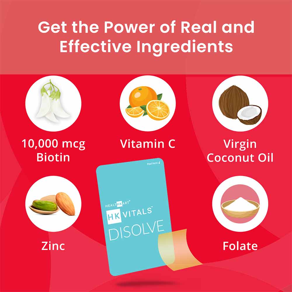 6 - HK Vitals DISOLVE Biotin by HealthKart,  30 Strip(s)  Mango 