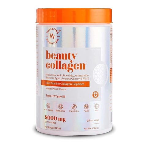 1 - Wellbeing Nutrition Beauty Collagen,  250 g  Mango Peach 