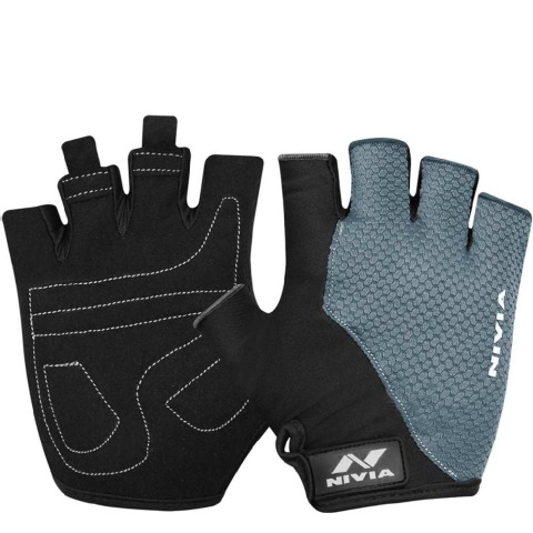 4 - Nivia Coral Sports Gloves, Black/Grey Large