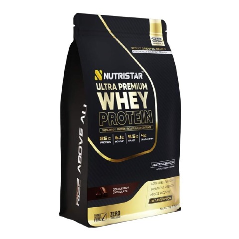 1 - Nutristar Ultra Premium Whey Protein, 2.2 lb Double Rich Chocolate
