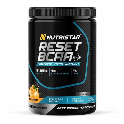 1 - Nutristar Reset BCAA Plus,  0.77 lb  35 Servings  Orange 