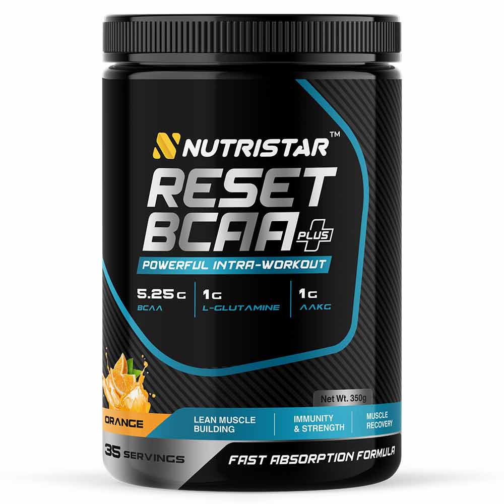 1 - Nutristar Reset BCAA Plus,  0.77 lb  35 Servings  Orange 
