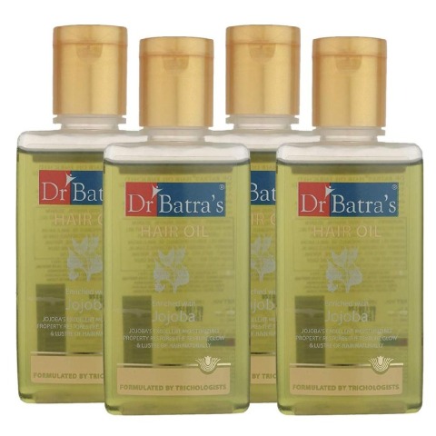 Dr Batra's Hair Oil,  100 ml  Enriched with Jojoba (Pack of 4) 