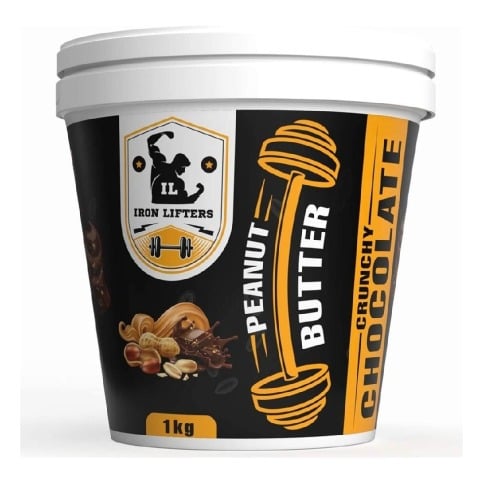 1 - IRON LIFTERS Peanuts Butter,  1 kg  Crunchy Chocolate 