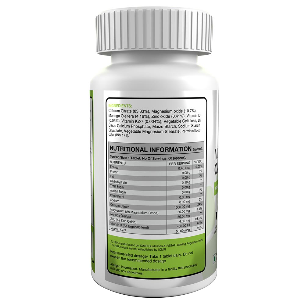 3 - Genetic Nutrition Mega Calcium 1000 mg,  60 tablet(s)  Unflavoured 