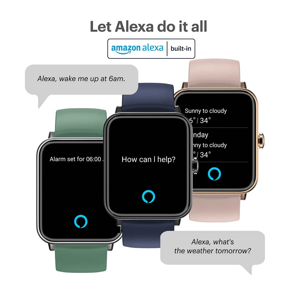 2 - Noise ColorFit Pro 3 Assist Smartwatch,  Smoke Green  Free Size 
