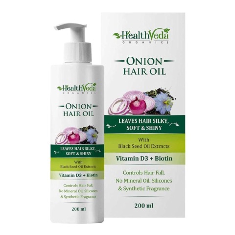 1 - Health Veda Organics Onion Hair Oil,  200 ml  for All Hair Type 