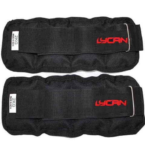 1 - Lycan Wrist and Ankle Weights,  Black  4 kg 