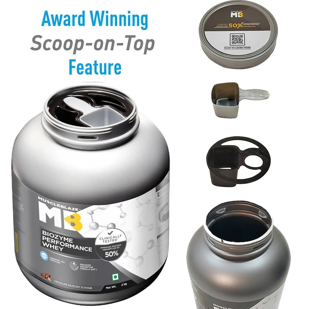 10 - MuscleBlaze Biozyme Performance Whey, 4.4 lb Choco Cinnamon Swirl