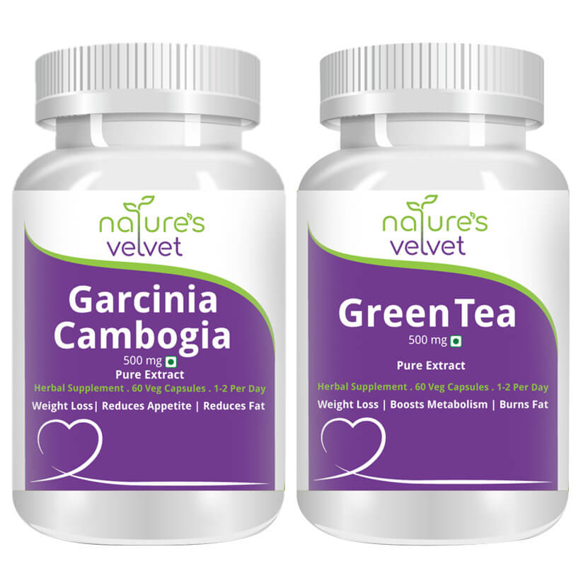 Natures Velvet Pure Extract Garcinia Cambogia + Green Tea (500mg),  120 capsules  Unflavoured 