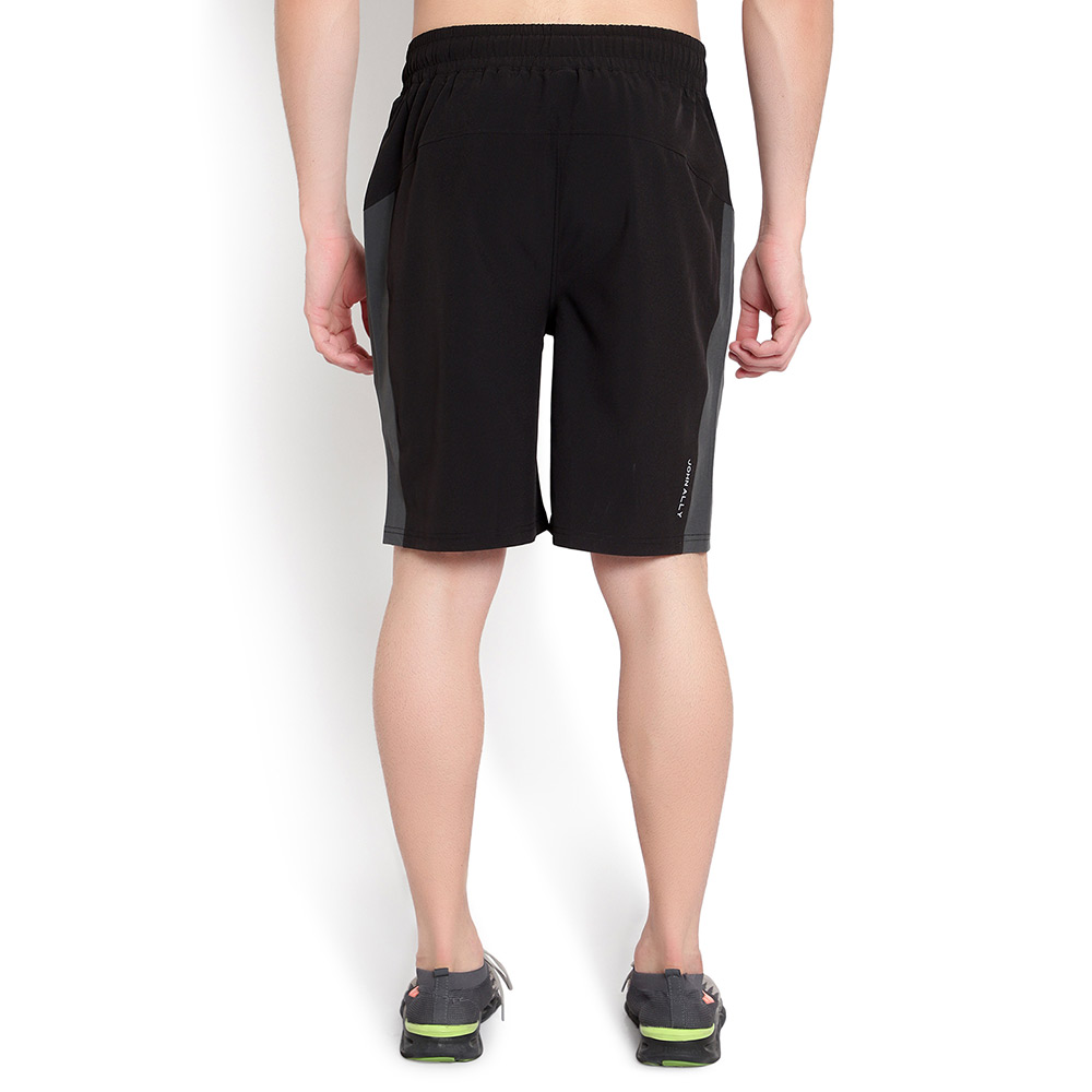 4 - John Ally Dry-Fit Gym Workout Shorts with Zipper Pockets,  XL  Jet Black 
