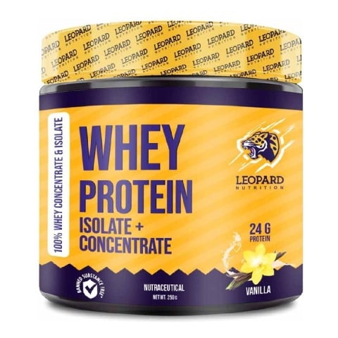 1 - Leopard Nutrition Whey Protein Isolate + Concentrate, 0.55 lb Vanilla