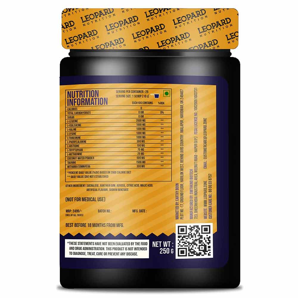 2 - Leopard Nutrition Advanced EAA,  Green Apple  0.55 lb  25 Servings 