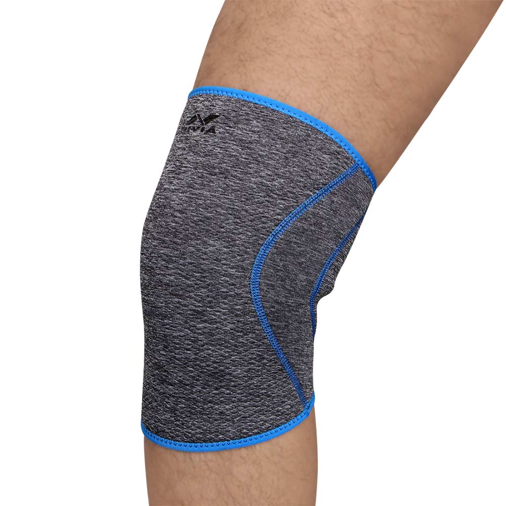 3 - Nivia Orthopedic Knee Support Slip-In Type (MB-10),  Grey-Black  Small 